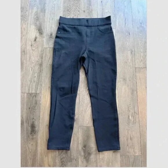 Spanx Ponte Crop High Rise Pull-On Pants Size M Black Stretch Work Travel - Picture 1 of 6